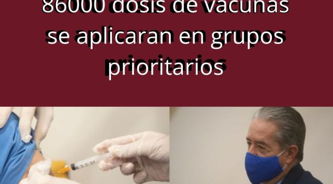 Ministerio de Salud dice que 86000 dosis de vacunas se aplicaran en grupos prioritarios